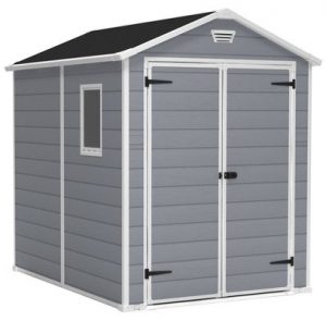 1. Keter Manor Outdoor Plastic Garden Storage Shed