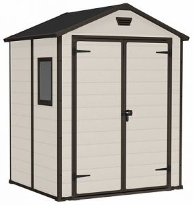 11. Keter Manor Outdoor Plastic Garden Storage Shed