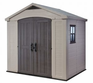 3. Keter Factor Outdoor Plastic Garden Storage Shed