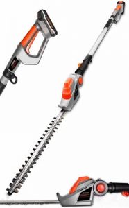 terratek long reach cordless electric hedge trimmer