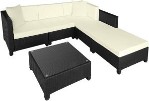 TecTake rattan aluminium garden furniture sofa set