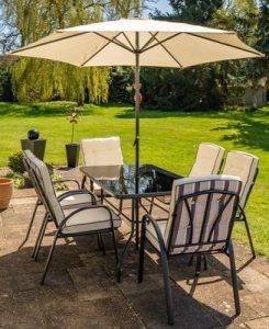 HECTARE Hadleigh 6 Seater Garden Patio Dining Furniture Set