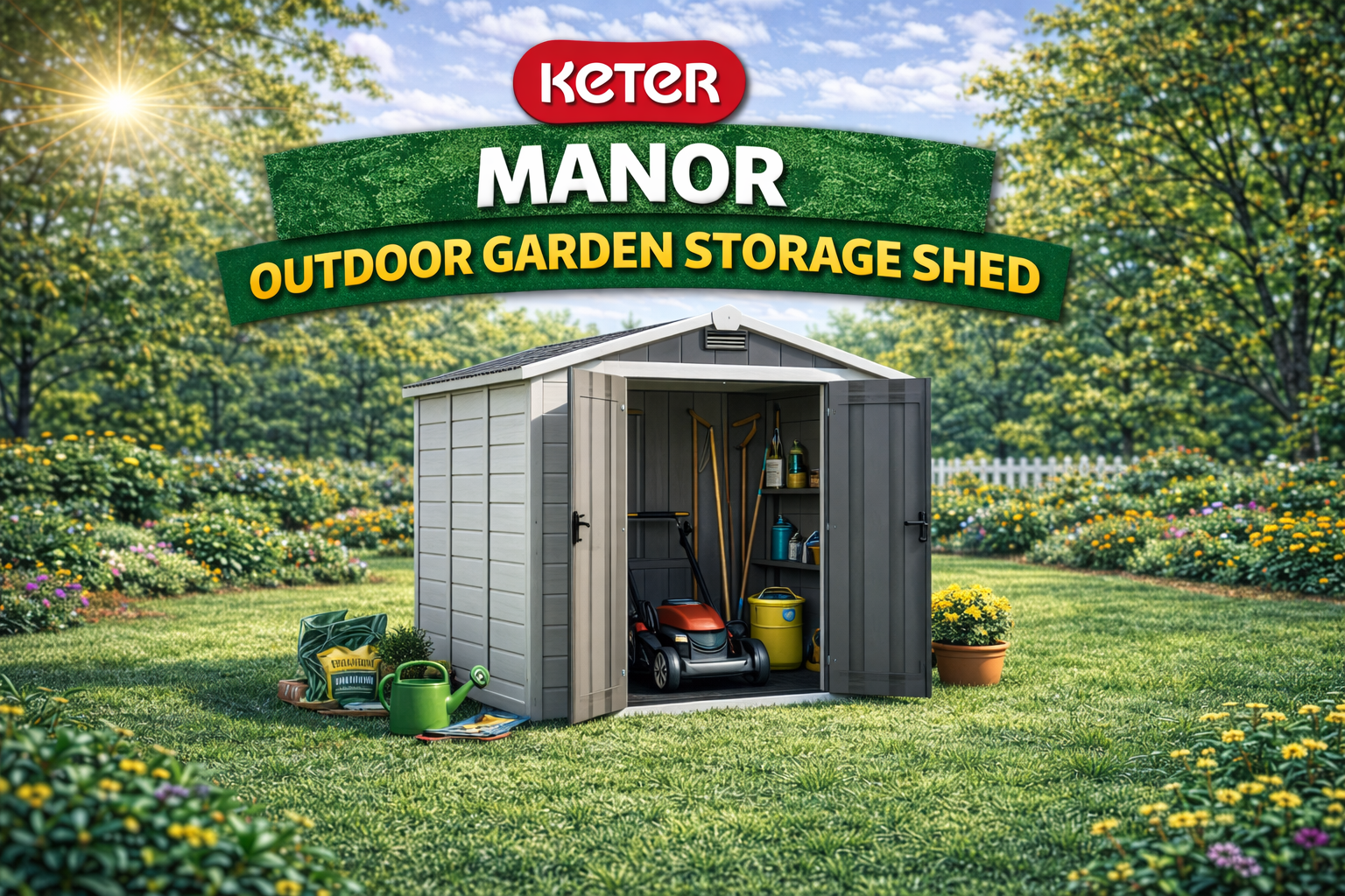 Keter Manor Outdoor Garden Storage Shed