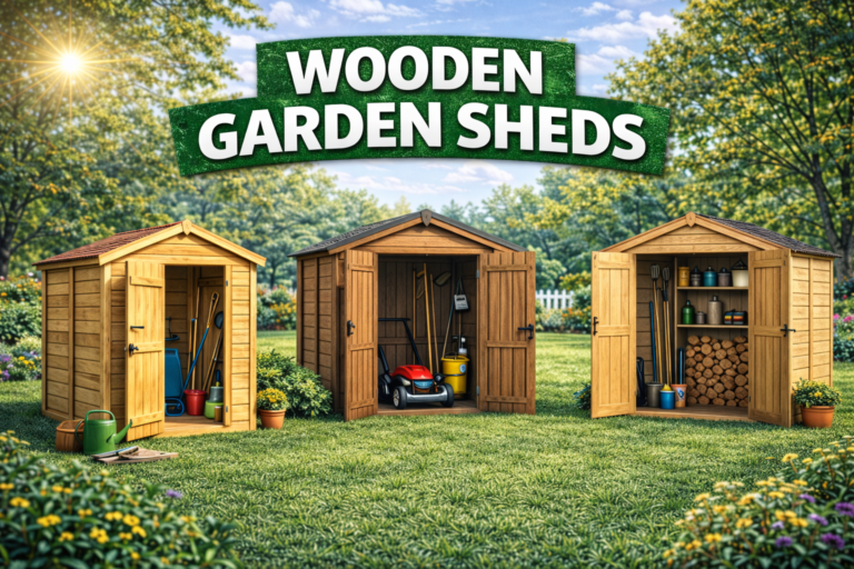 wooden garden sheds