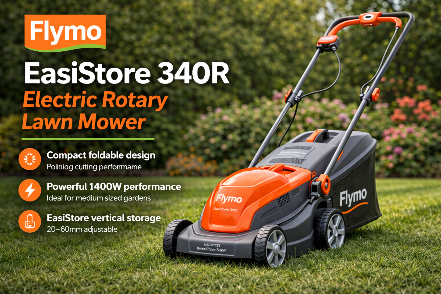 Flymo EasiStore 340R Electric Rotary Lawn Mower
