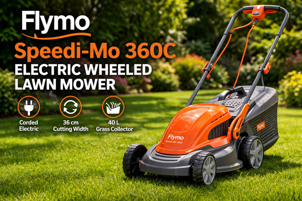 Flymo Speedi-Mo 360C Electric Wheeled Lawn Mower