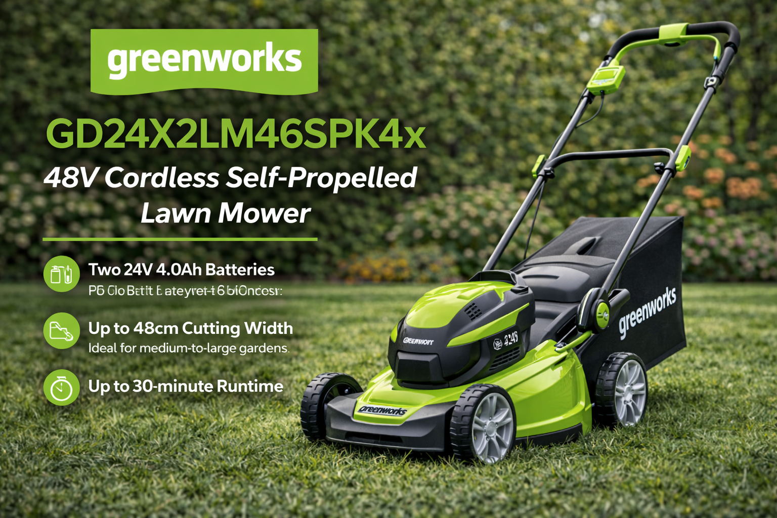 greenworks gd24x2lm46spk4x