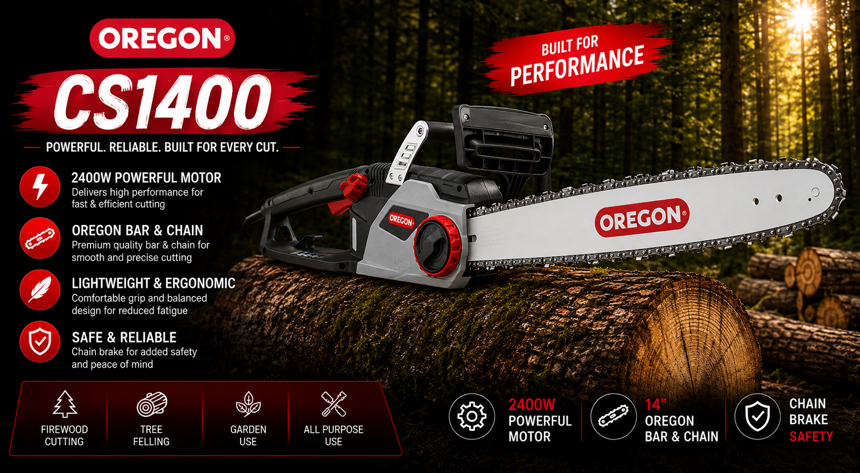 oregon chainsaw cs1400